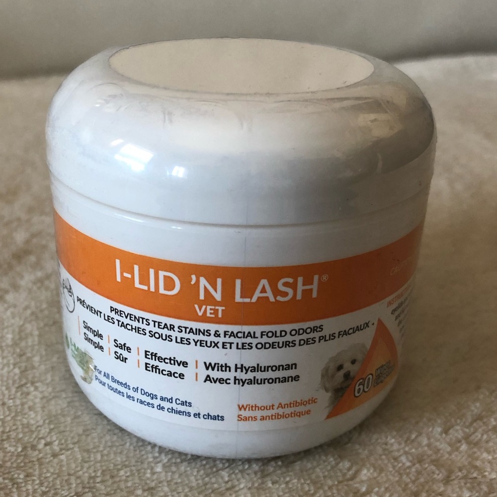 New Vet I-lid n lash 60 pet wipes